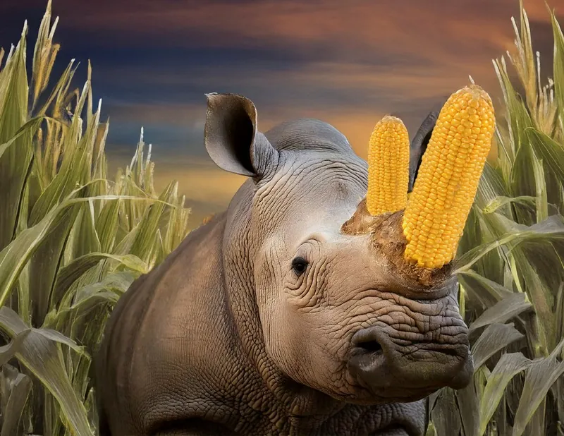 Odmiana kukurydzy NASHORN – kolby w łanie